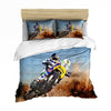 AWESOME HOODIED YELLOW MOUNTAIN MOTORBIKE BEDDING SET HBD0012