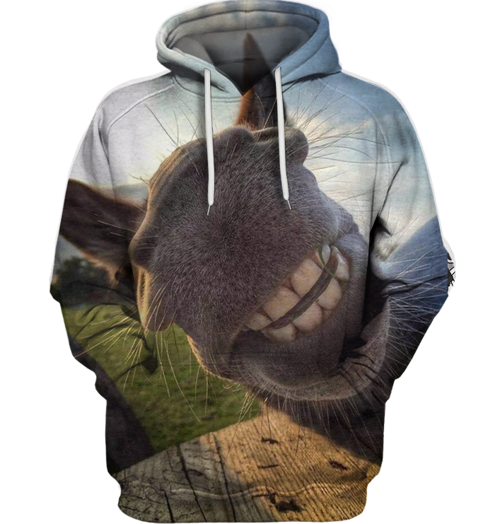 3D All Over Print Donkey Face Shirt