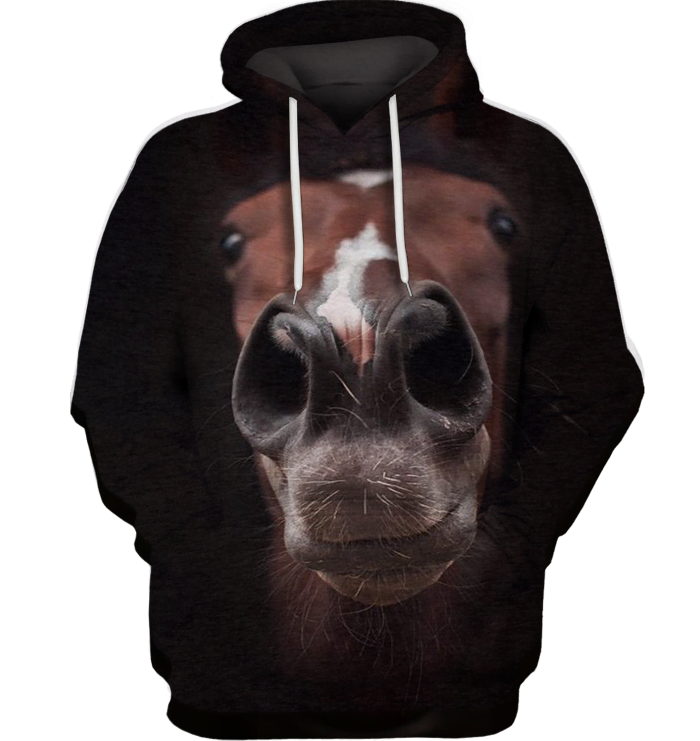 3D All Over Print Funny Face Donkey Shirt