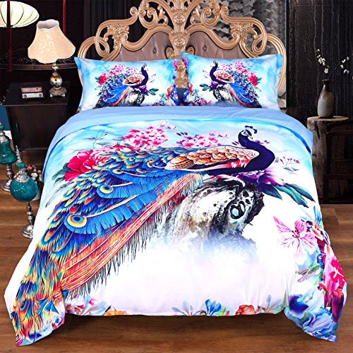 Awesome Hoodies 3D all over print peacock  Bedding SET very cool  VND