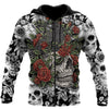 All Over Print Rose Red Skull for Men and Women, T-Shirt, Zip Hoodies, Sweatshirt HBC0070
