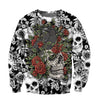 All Over Print Rose Red Skull for Men and Women, T-Shirt, Zip Hoodies, Sweatshirt HBC0070