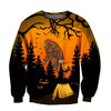 3D All Over Print Halloween Camping Big Foot for Men and Women, T-Shirt, Zip Hoodies, Sweatshirt HBC0050