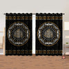 Awesome hoodied Pattern Viking Pattern Printed 3D Grommet Window Curtains - HB00099