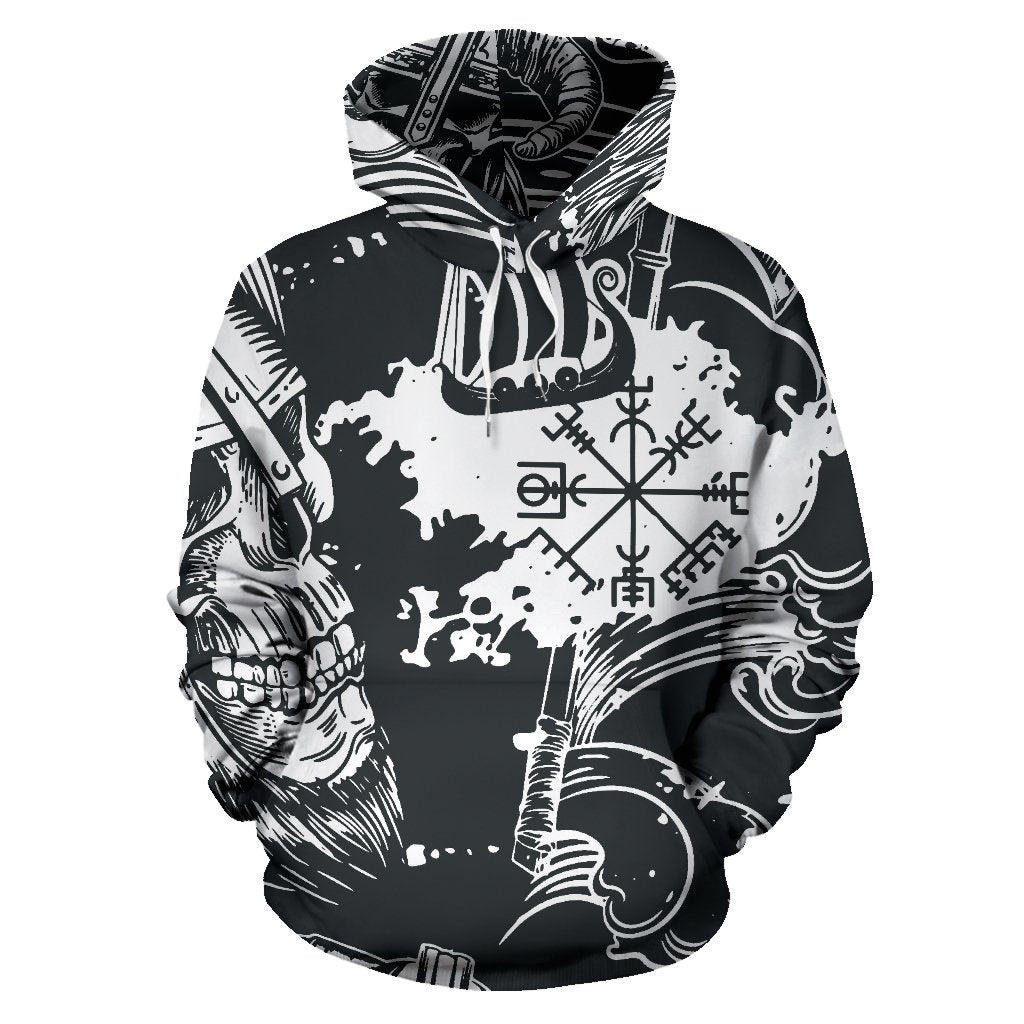 Awesome hoodied 3D ALL Print Viking Compass Vegvisir Drakkar-Men and Women Hoodie Zip Hoodies- VN0056