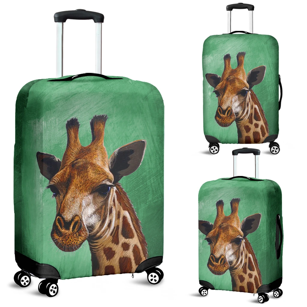 Awesome Hoodied Giraffe Luggage Cover For Everyone KHG
