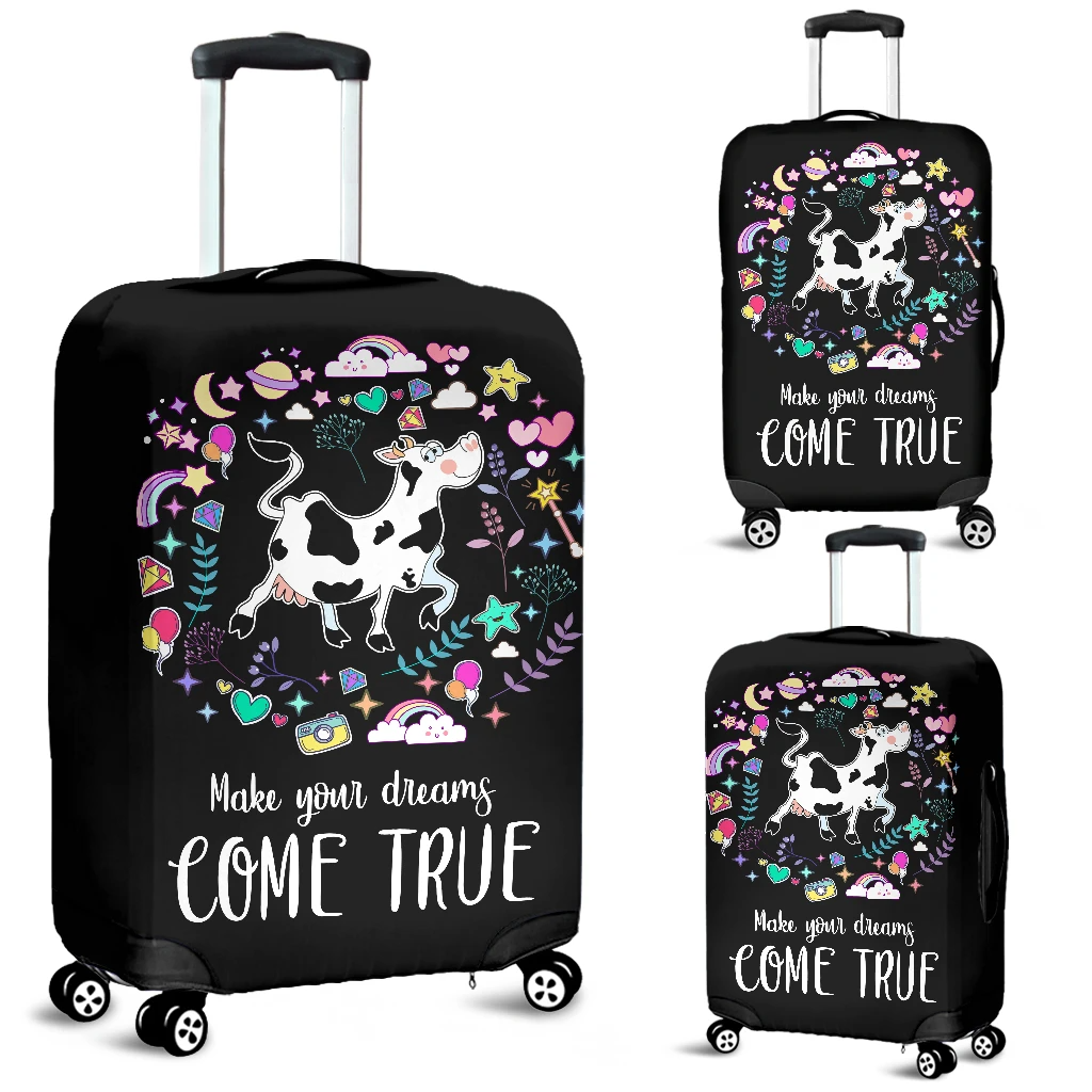 Awesome Hoodied COW-Make Your Dreams Come True Luggage Cover For Everyone KHCMYDCT02
