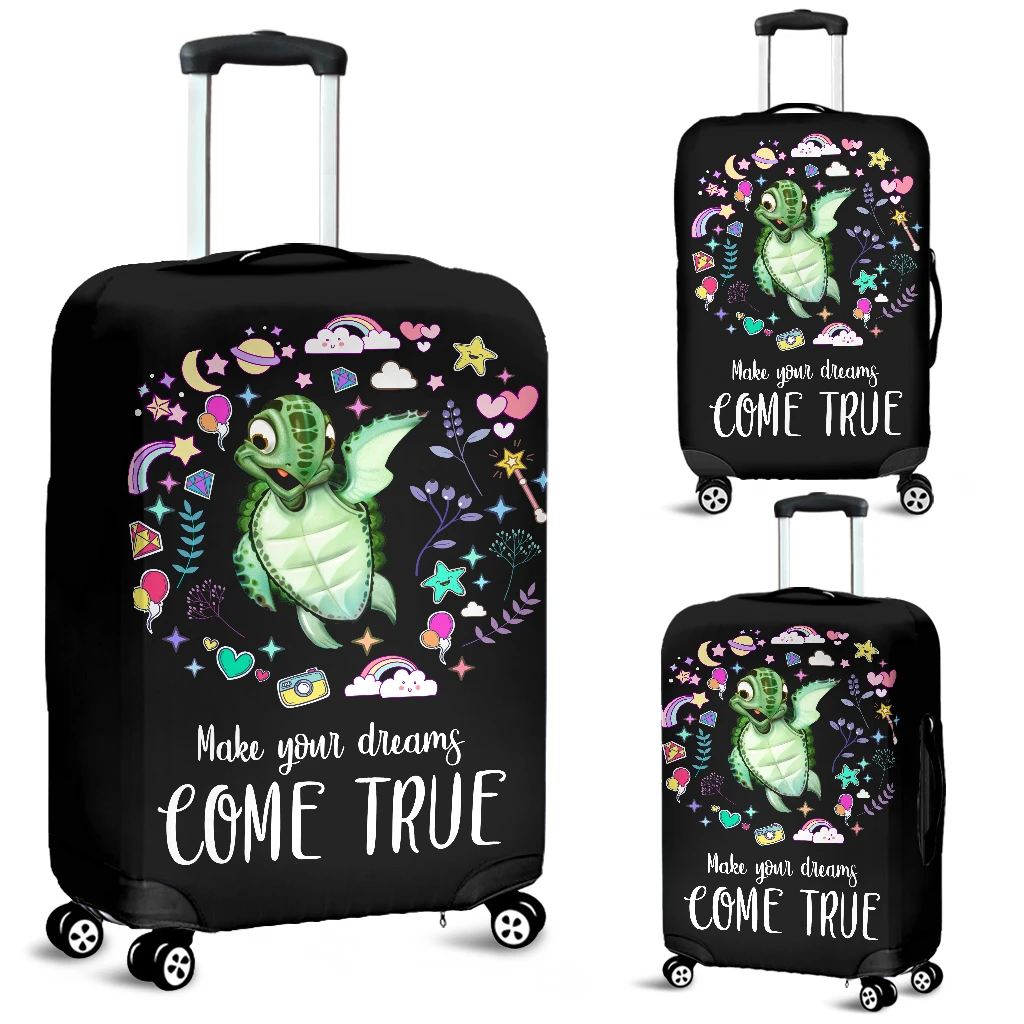 Awesome Hoodied TURTLE-Make Your Dreams Come True Luggage Cover For Everyone KHTMYDCT