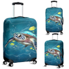 Awesome Hoodied TURTLE AND YELLOW FISH Luggage Cover For Everyone KHTAYF