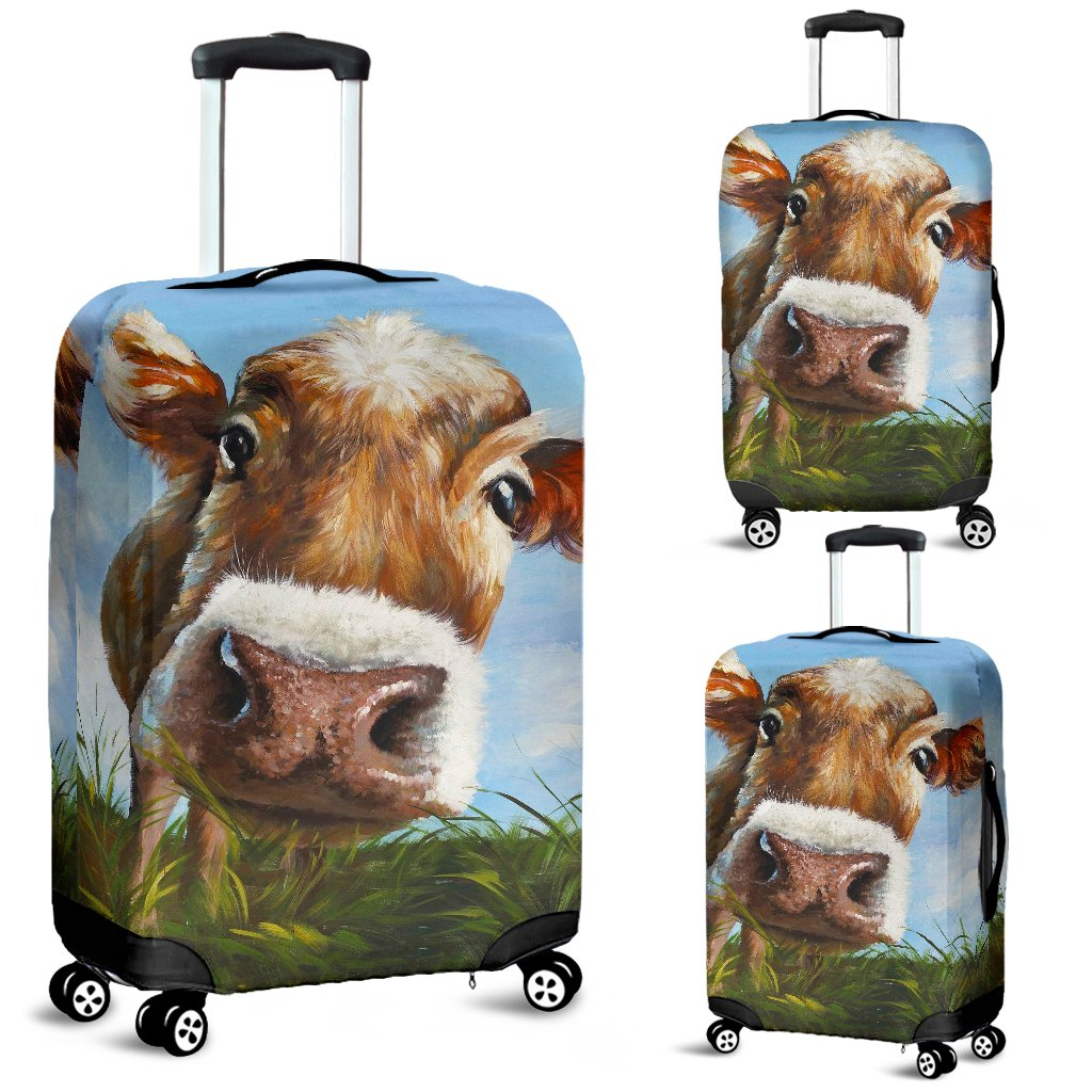 Awesome Hoodied COW LOOKING AT YOU Luggage Cover For Everyone KHCLAY