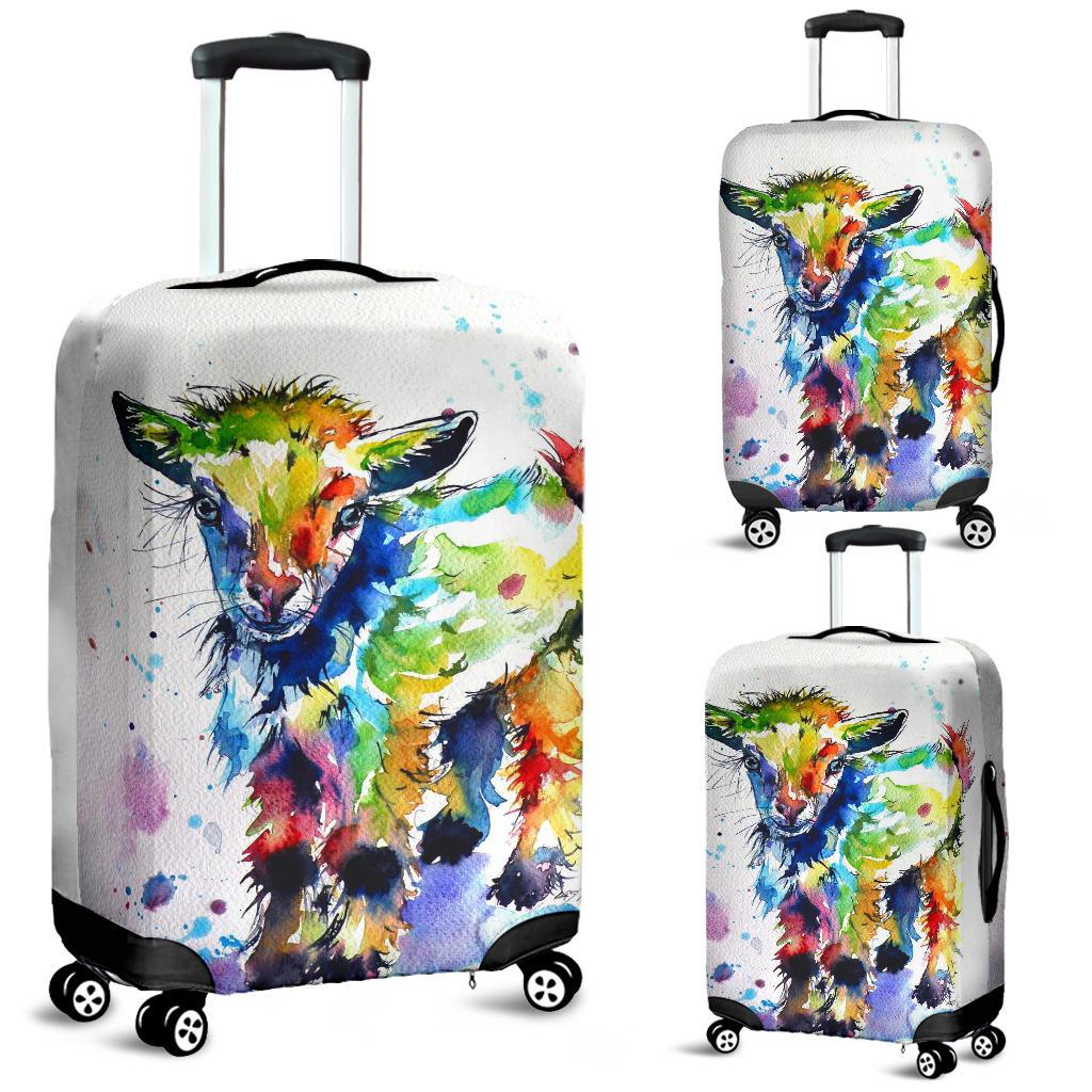 Awesome Hoodied Colorful Goatling Luggage Cover For Everyone KHCG