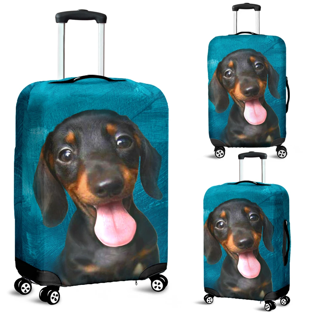 Awesome Hoodied Dachshund Luggage Cover For Everyone KHD