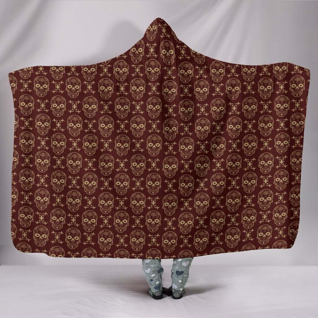 Custom Hoodie Blanket - Sugar Skulls