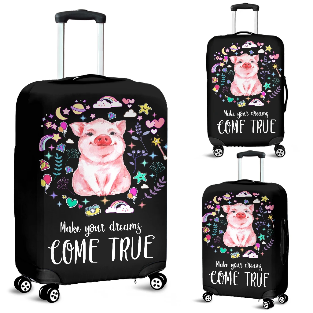 Awesome Hoodied PIG-Make Your Dreams Come True Luggage Cover For Everyone KHPMYDCT