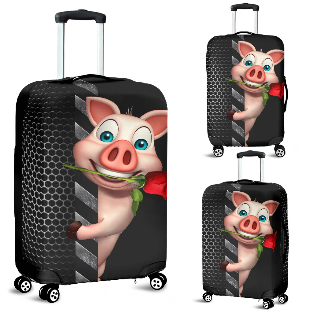 Awesome Hoodied Pig And Rose Luggage Cover For Everyone KHPAR