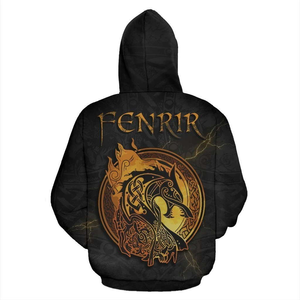 Awesome hoodie 3d all print Viking Hoodie - Fenrir Storm Hoodies, Sweatshirt NQ0029