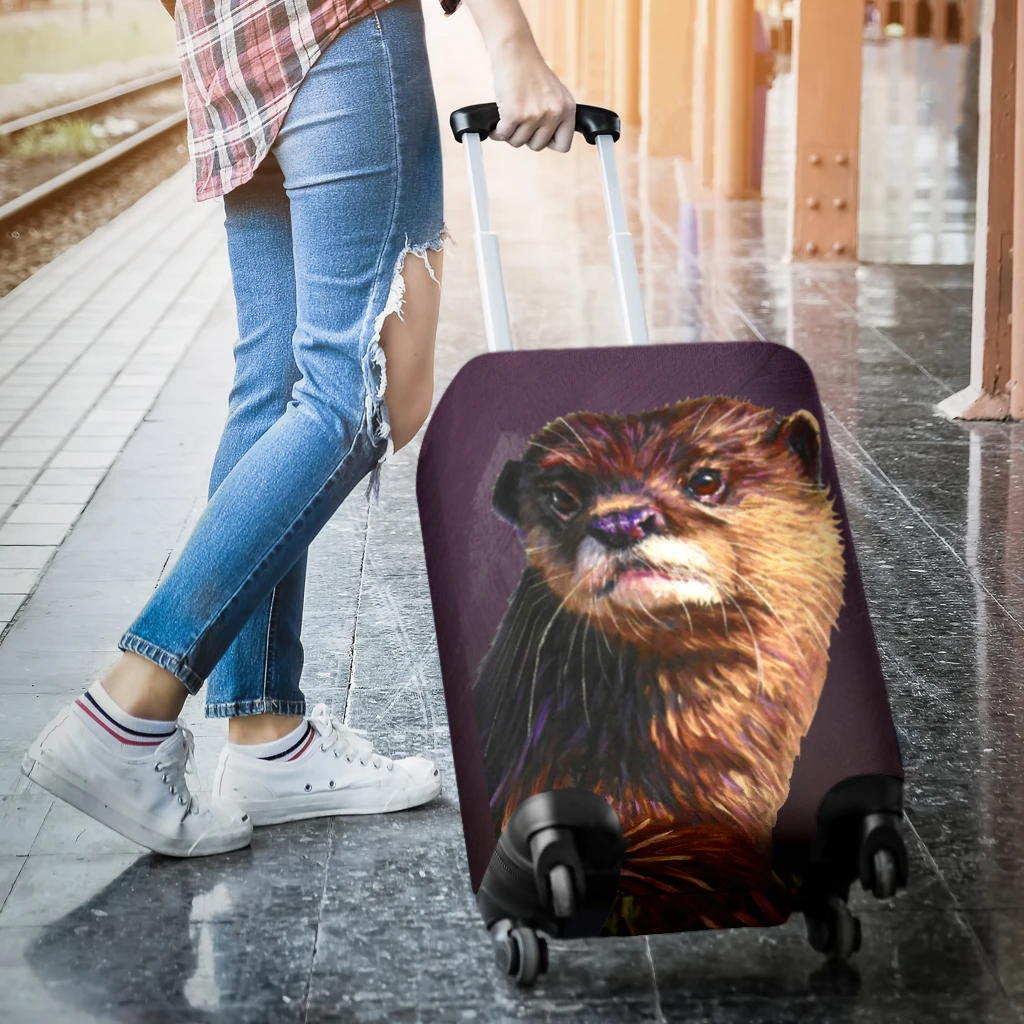 Awesome Hoodied Ferret Luggage Cover For Everyone KHF