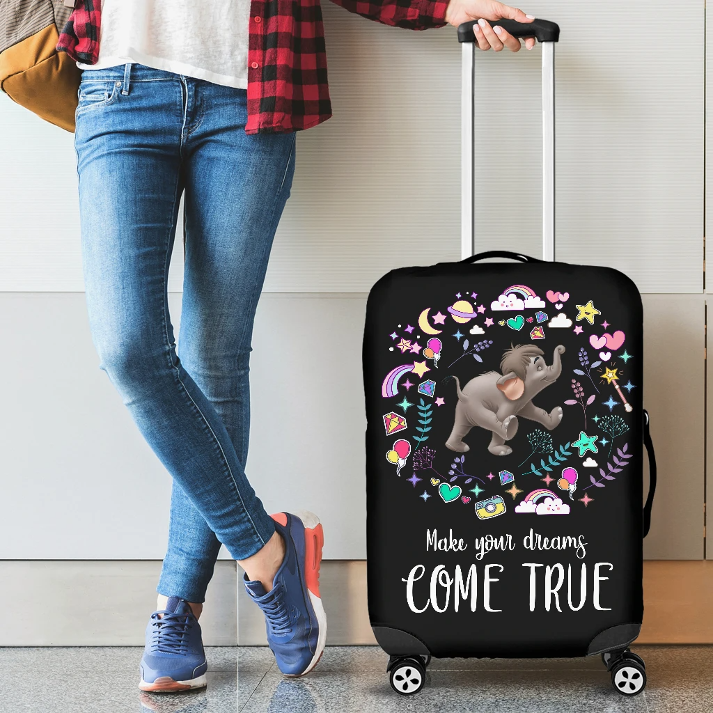 Awesome Hoodied ELEPHANT-Make Your Dreams Come True Luggage Cover For Everyone KHEMYDCT