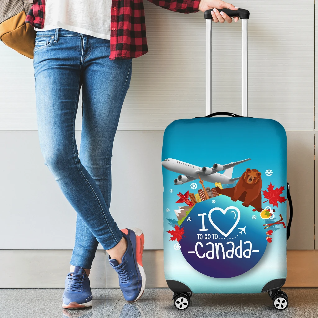 Awesome Hoodied I LOVE TO GO TO CANADA Luggage Cover For Everyone KHILTGTC05