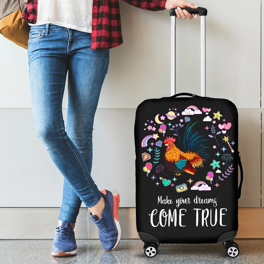 Awesome Hoodied CHICKEN-Make Your Dreams Come True Luggage Cover For Everyone KHCMYDCT