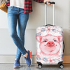 Awesome Hoodied Piggy And Flowers-01 Luggage Cover For Everyone KHPAF01