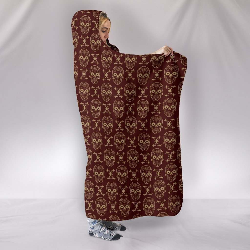 Custom Hoodie Blanket - Sugar Skulls