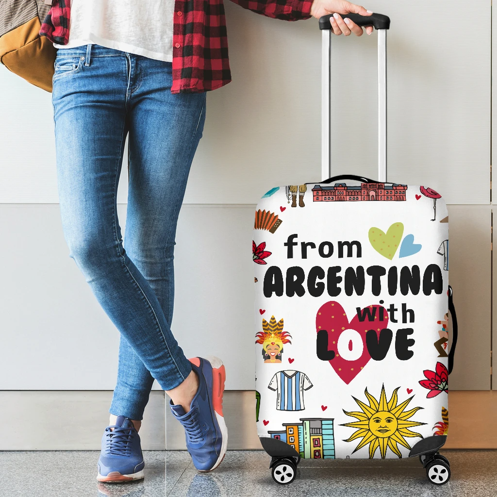 Awesome Hoodied FROM ARGENTINA WITH LOVE Luggage Cover For Everyone KHFAWL02
