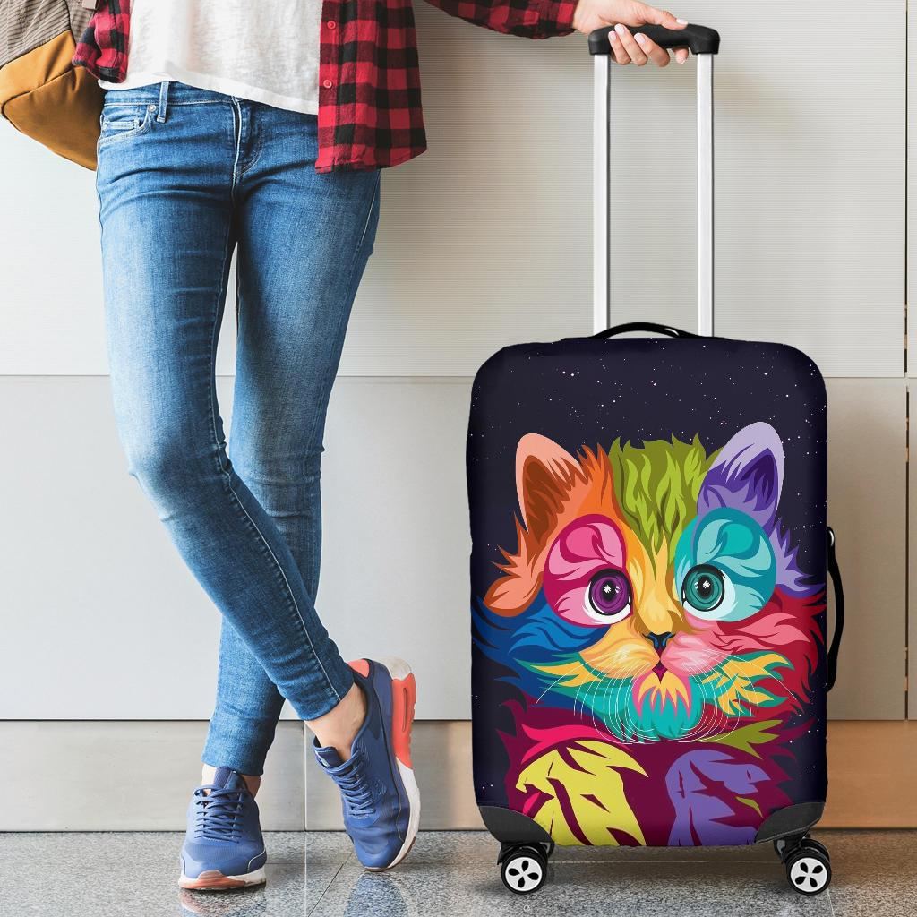 Awesome Hoodied CAT MANY COLORS Luggage Cover For Everyone KHCMC