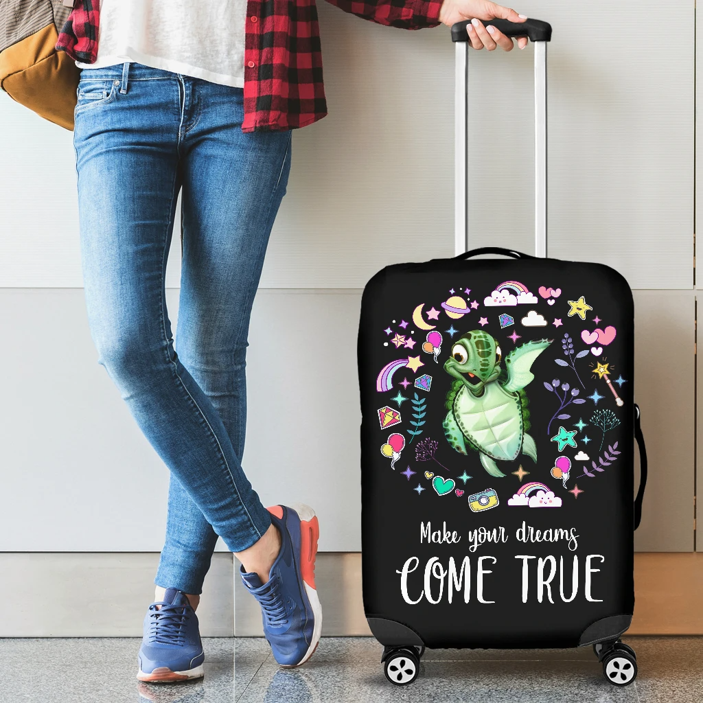Awesome Hoodied TURTLE-Make Your Dreams Come True Luggage Cover For Everyone KHTMYDCT