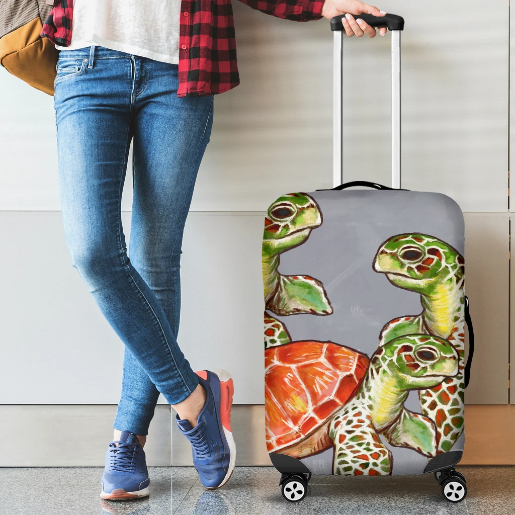Awesome Hoodied TURTLES Luggage Cover For Everyone KH3T