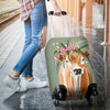 Awesome Hoodied Cow And Flowers-02 Luggage Cover For Everyone KHCAF02