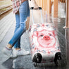 Awesome Hoodied Piggy And Flowers-01 Luggage Cover For Everyone KHPAF01