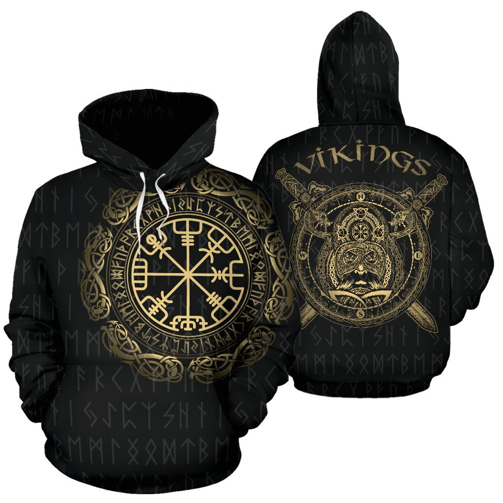 Awesome hoodied 3D ALL Print Viking Vegvisir Runes Odin Norse Mythology-Men and Women Hoodie Zip Hoodies- VN0061