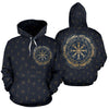 Awesome hoodied 3D ALL Print Viking Helm Of Awe Aegishjalmur Runes-Men and Women Hoodie Zip Hoodies- VN0059