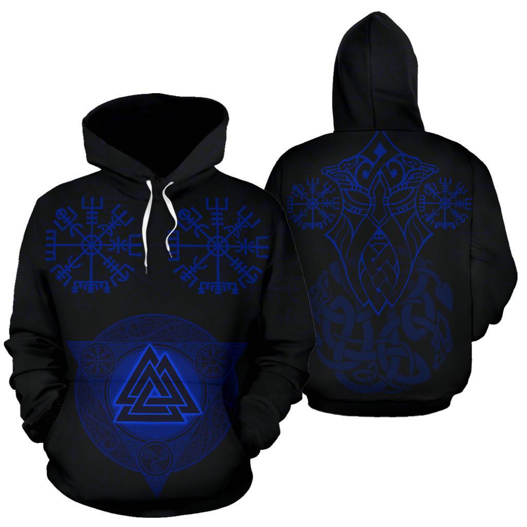 Awesome hoodied 3D ALL Print Viking Vegvisir Valknut Celtic FOR Men and Women- VN0068