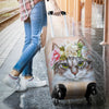 Awesome Hoodied Cat And Flowers-02 Luggage Cover For Everyone KHCF02