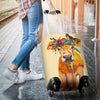 Awesome Hoodied Cow, Bird And Flowers Luggage Cover For Everyone KHCBF