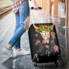 Awesome Hoodied COW SKULL, SUNFLOWERS AND ROSES Luggage Cover For Everyone KHCSSAR