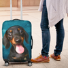 Awesome Hoodied Dachshund Luggage Cover For Everyone KHD