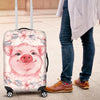 Awesome Hoodied Piggy And Flowers-01 Luggage Cover For Everyone KHPAF01