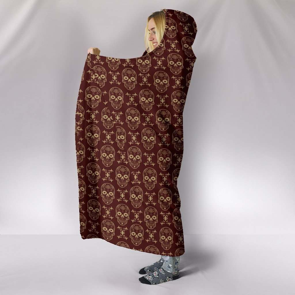 Custom Hoodie Blanket - Sugar Skulls