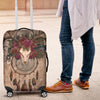 Awesome Hoodied Deer Skull, Dreamcatcher And Flowers Luggage Cover For Everyone KHDSDAF