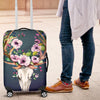 Awesome Hoodied Deer Skull And Flowers Luggage Cover For Everyone KHDSF