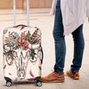 Awesome Hoodied COW SKULL Luggage Cover For Everyone KHCS