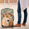 Awesome Hoodied Cow And Flowers-02 Luggage Cover For Everyone KHCAF02