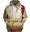 3D All Over Print Painting Rooster Shirt