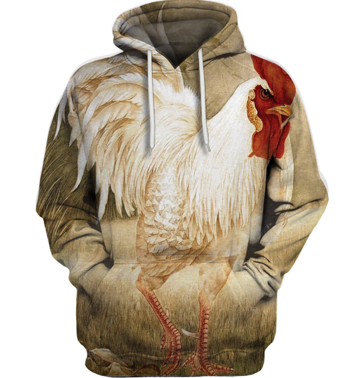 3D All Over Print Painting Rooster Shirt
