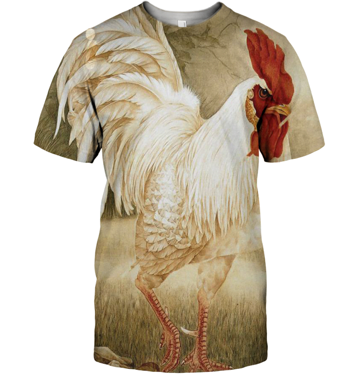 3D All Over Print Painting Rooster Shirt