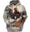 3D All Over Print Rooster &amp; Hen Shirt