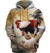 3D All Over Print Chicken Family Shirt